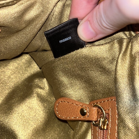 Antonio Melani Brown Leather Gold hardware double handle purse - Picture 14 of 16